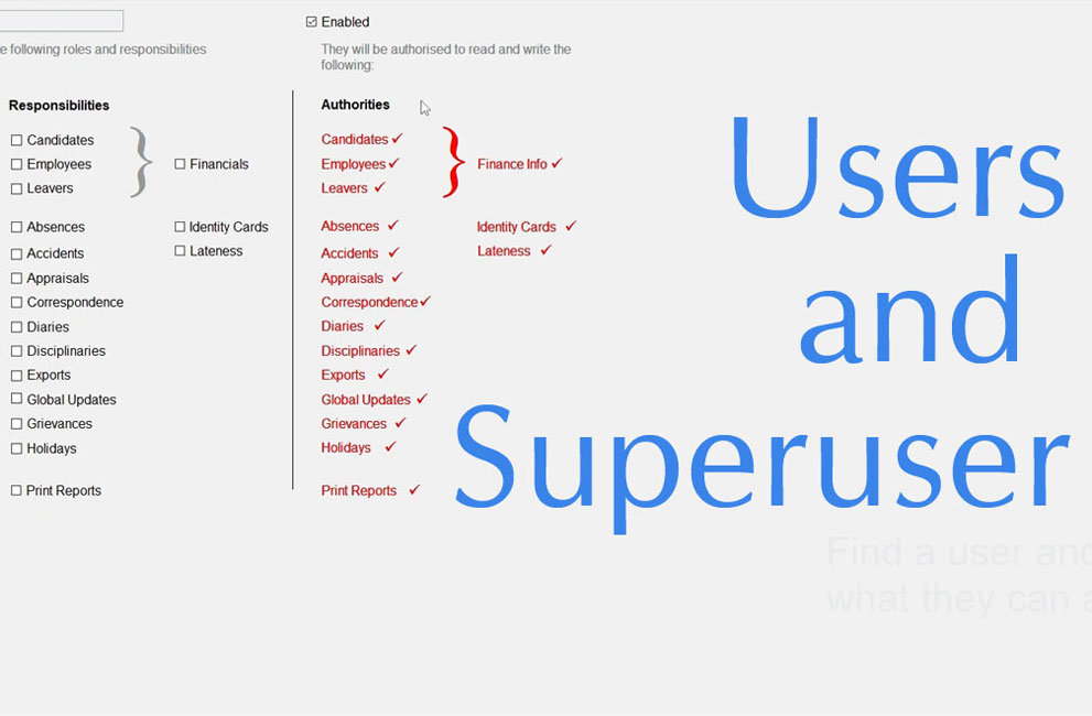 Users vs SuperUsers (Why HRCompleteManager has two types of logon)